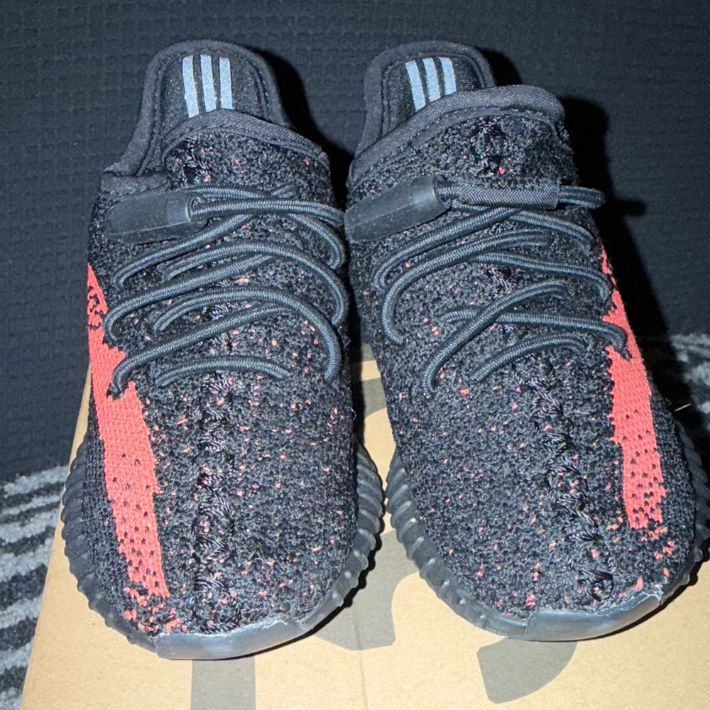 Adidas Yeezy Kids Shoes - Black and Red - Toddler size 7K
